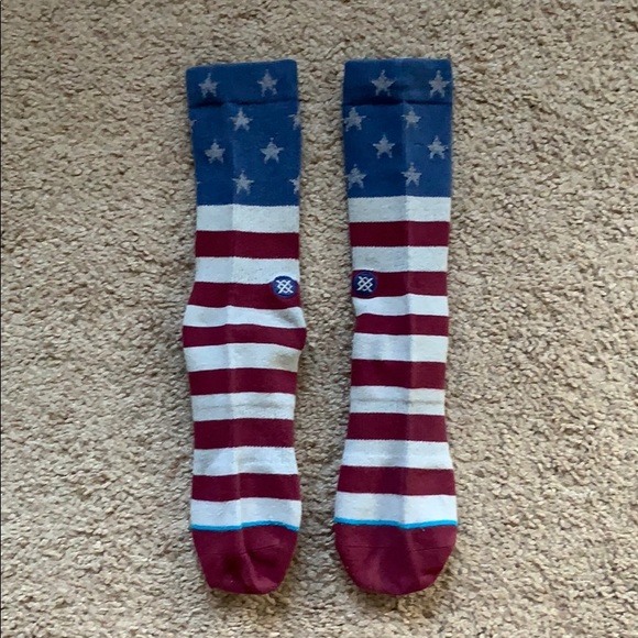 Stance American Flag Print Socks